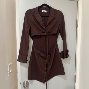 Brown cut out Tigermist Dress